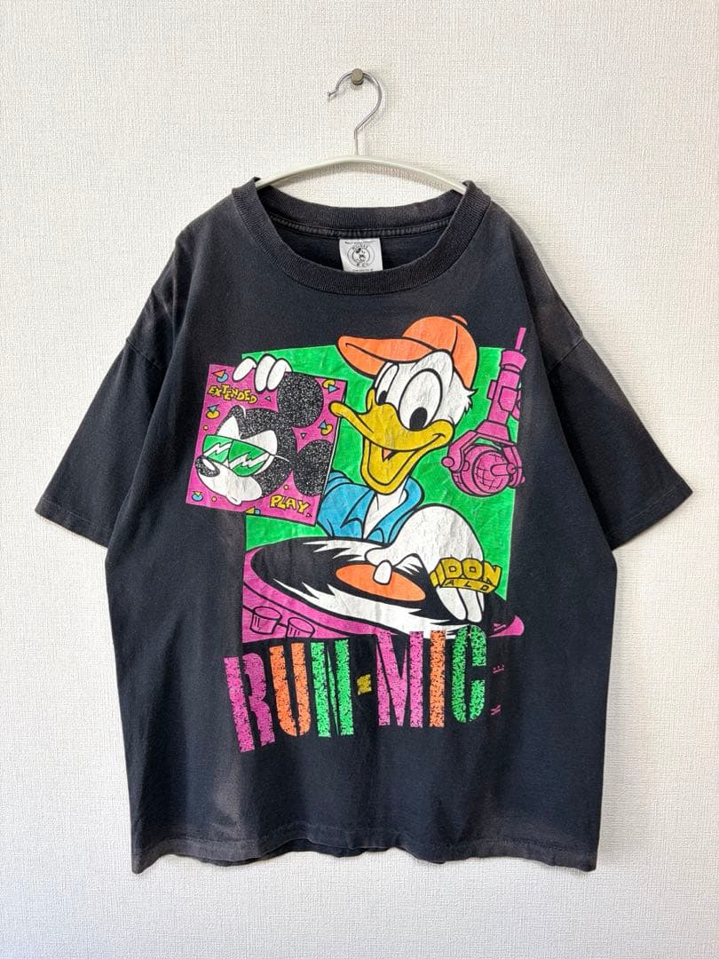 90s USA製 ディズニー ミッキー ドナルド DJ ヴィンテージ Tシャツ