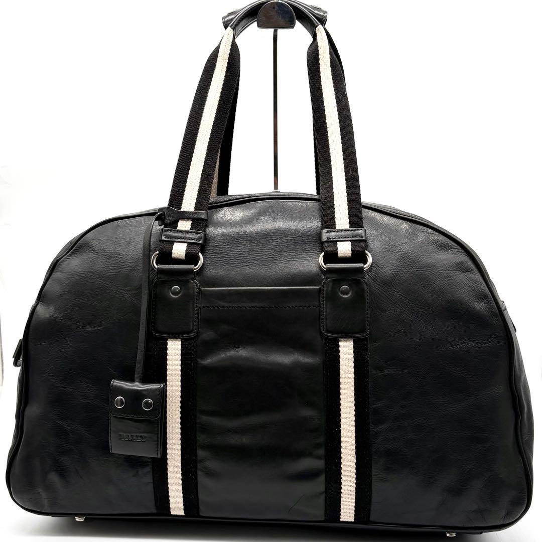 【美品】BALLY ボストンバッグ レザー トレインスポッティング レザー 黒