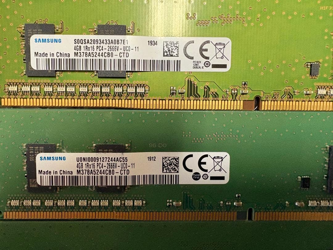 SAMSUNG デスク用メモリ　DDR4-2666 4GB x 10