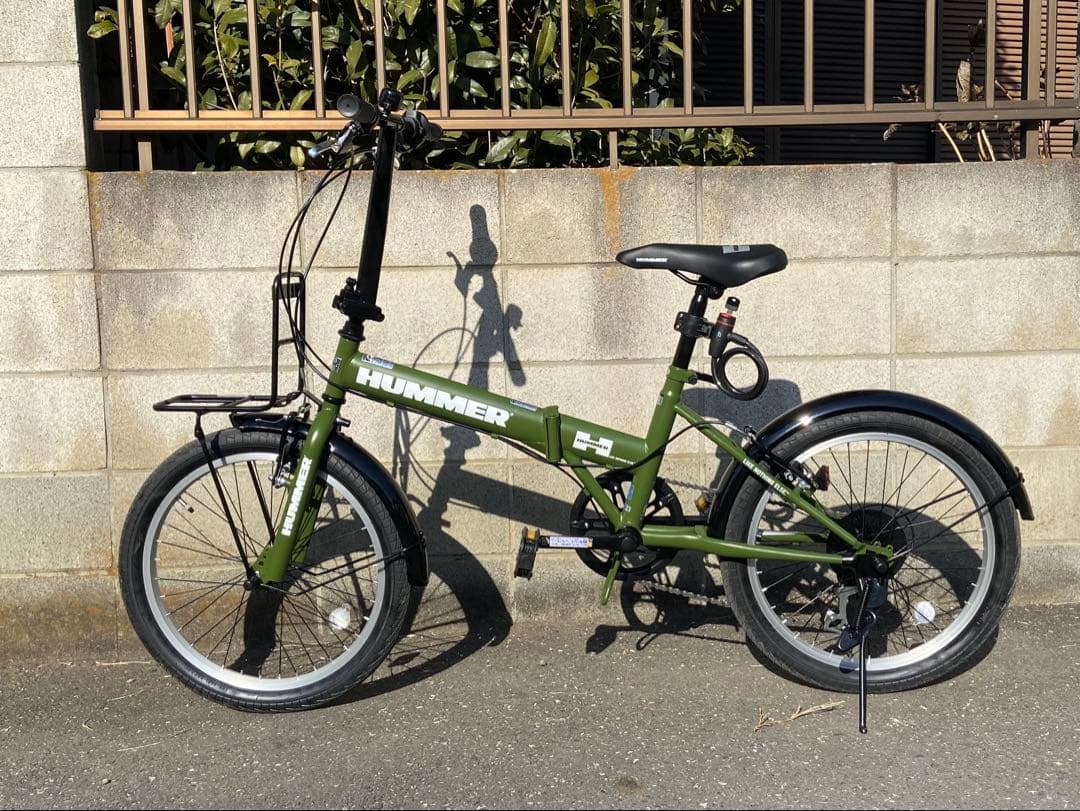だ*る様 ハマー HUMMER 折りたたみ自転車　２０インチ６段ギア
