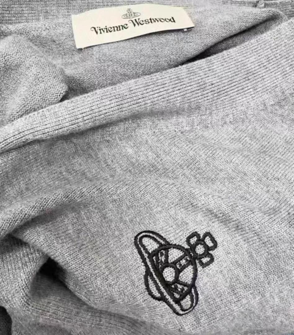 viVienNe~westWoOd オーブ刺繍 V ネックカーディガン rr