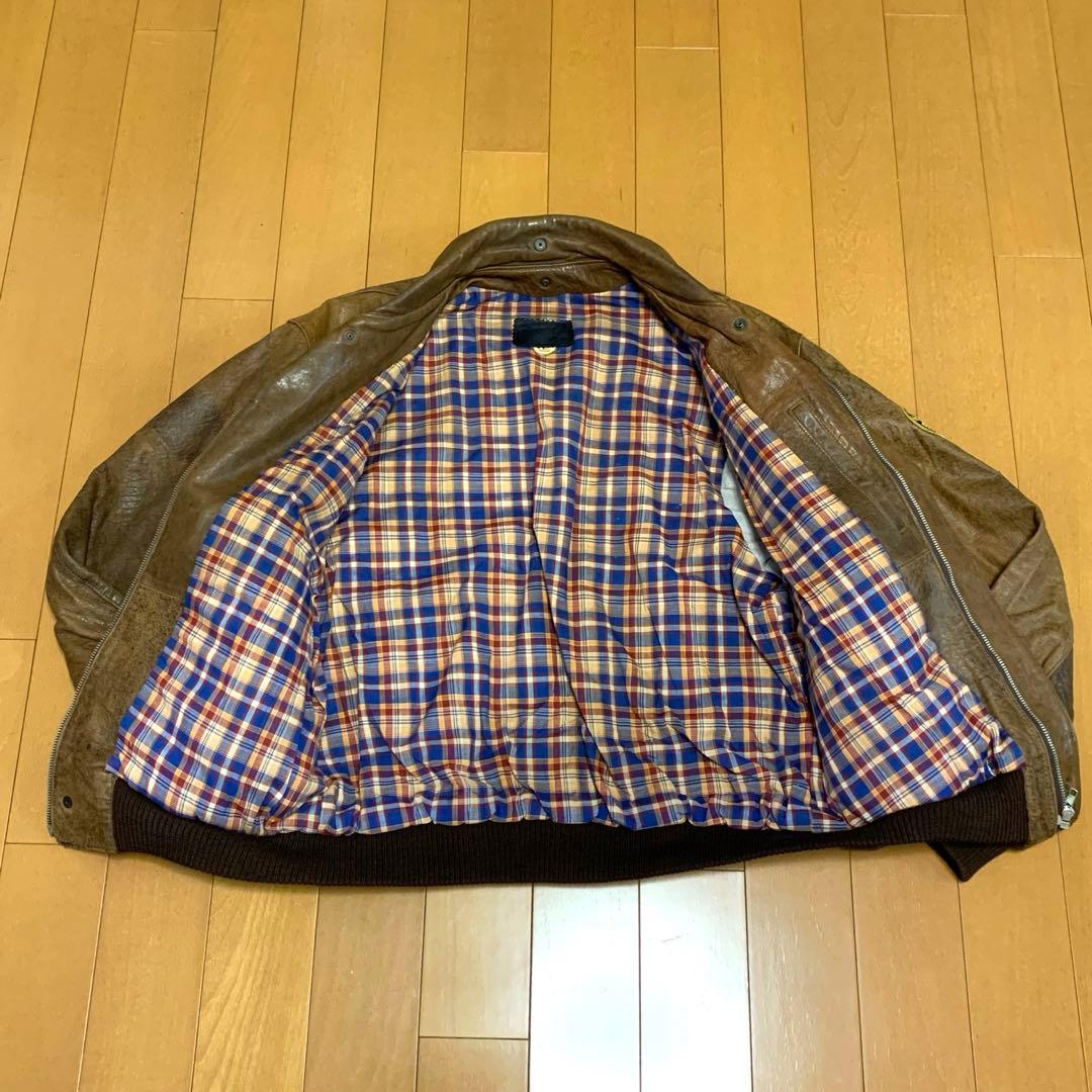 フライトジャケット　エンブレム付き 42 アヴィレックス　AVIREX