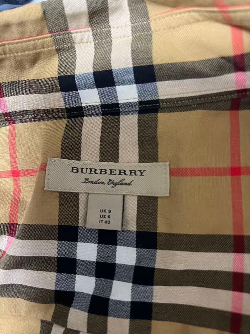 BURBERRY チェック柄 シャツワンピース UK 8
