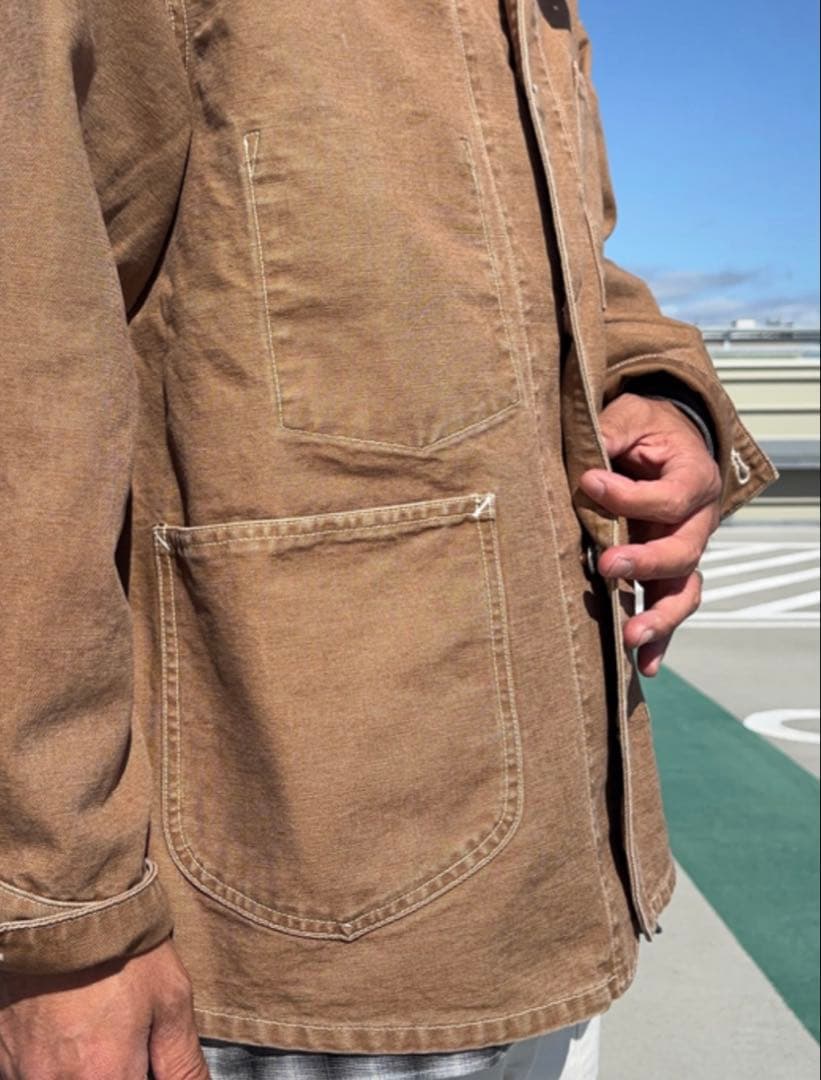 ジャケット・アウター POST46 pigment dyed canvas washedbrown M