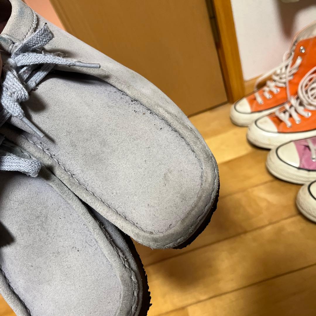 clarks クラークス ワラビー モカシン グレー 27cm