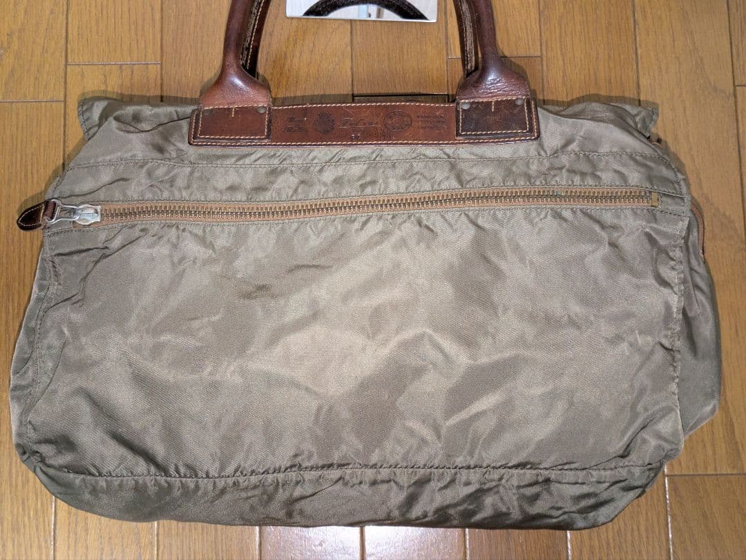 フェリージ Felisi P4 カーキ ナイロン ボストンバッグ 付属品有り