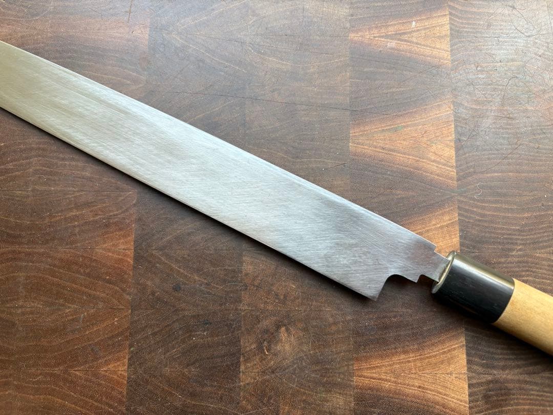 正本総本店　玉白鋼　切付　柳刃　300mm 尺　包丁　和包丁　研ぎ済　水牛柄