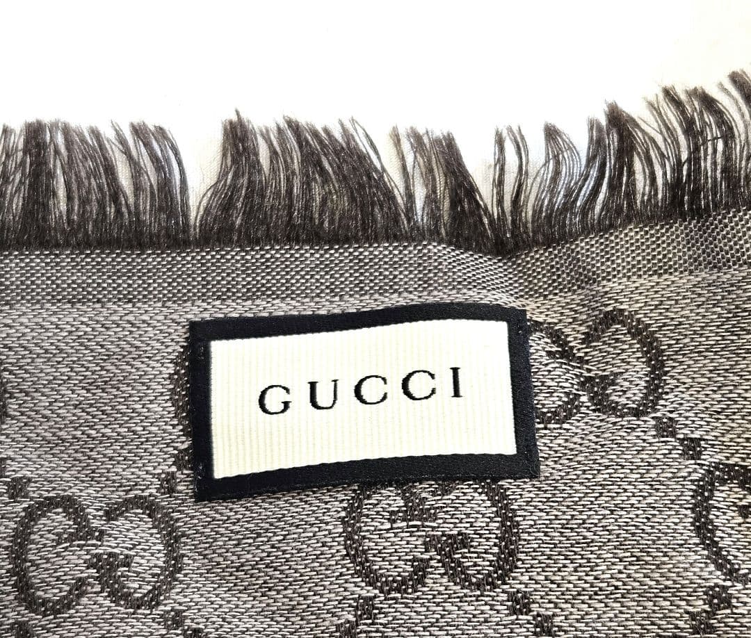正規品　GUCCI　グッチ　大判　ストール　マフラー　GG　ロゴ