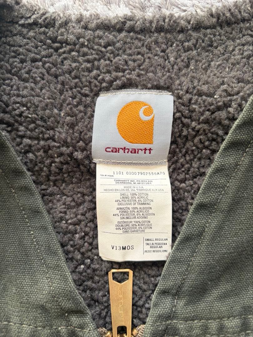 り*ん様 Carhartt ダックベスト　USA製　希少　カーキ　M