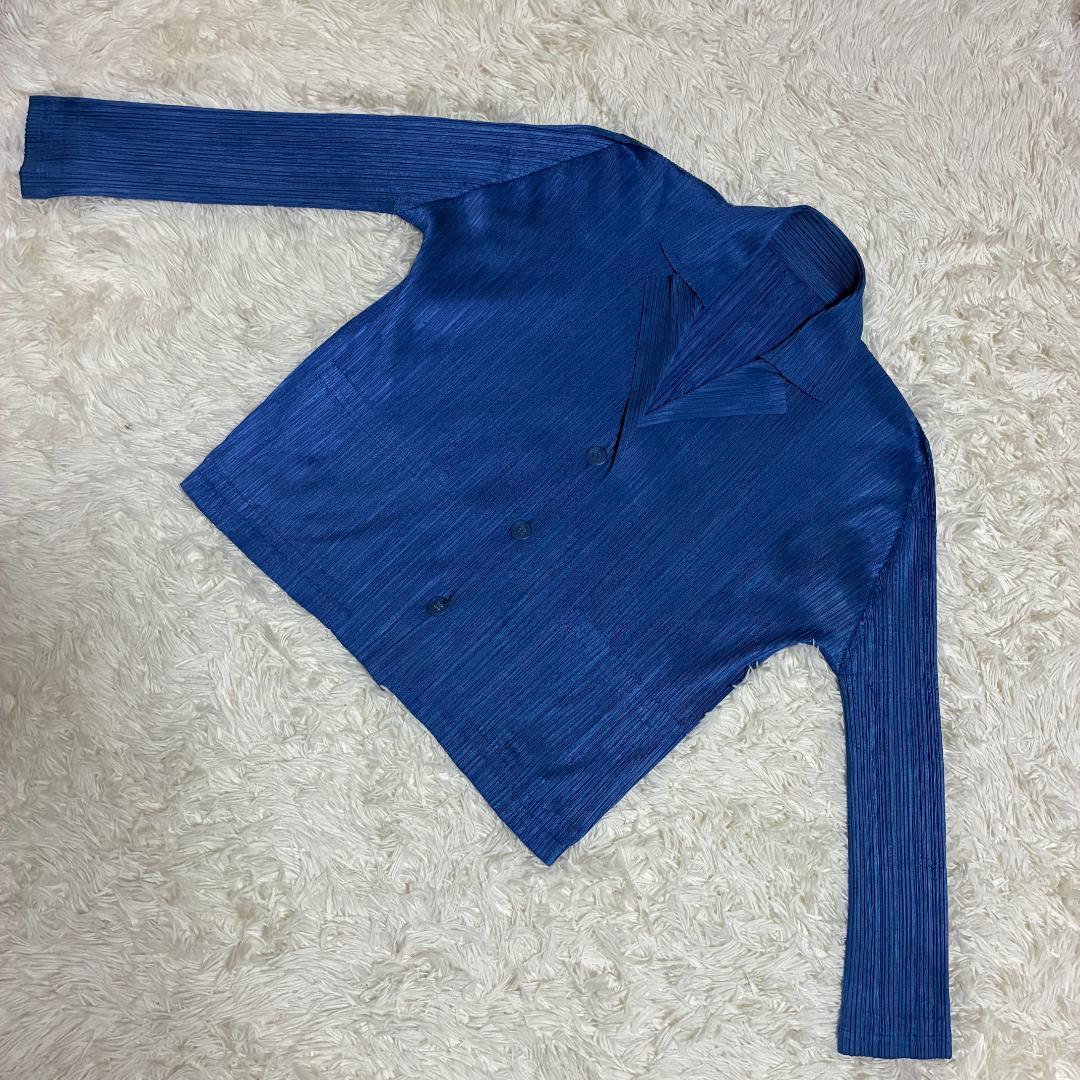 【美品】ISSEI　MIYAKE　プリーツプリーズ　長袖ジャケット　Lサイズ