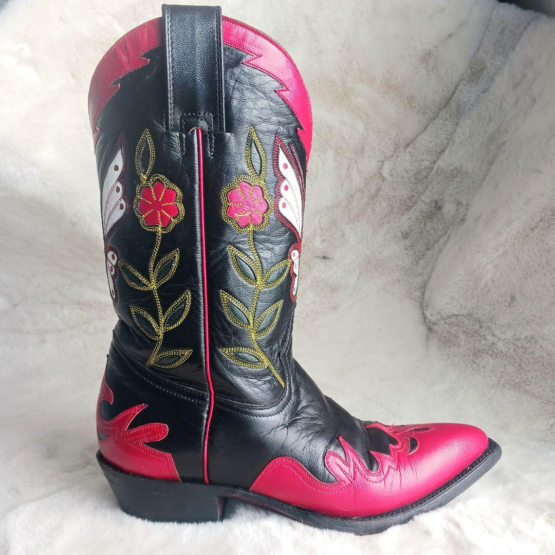 美品 希少 MONTANA　モンタナ　ウエスタンブーツ 黒　Y2k 　24cm