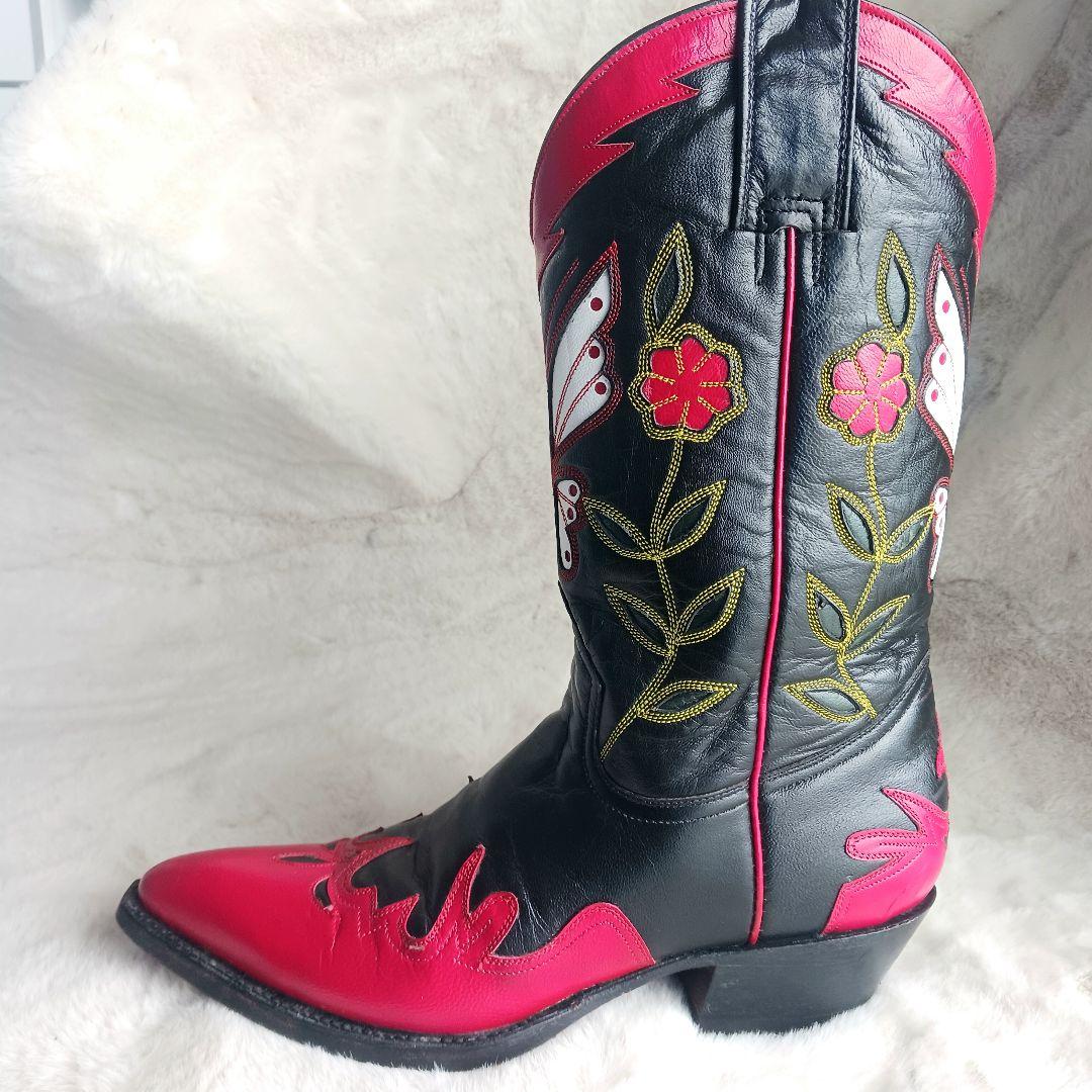 美品 希少 MONTANA　モンタナ　ウエスタンブーツ 黒　Y2k 　24cm