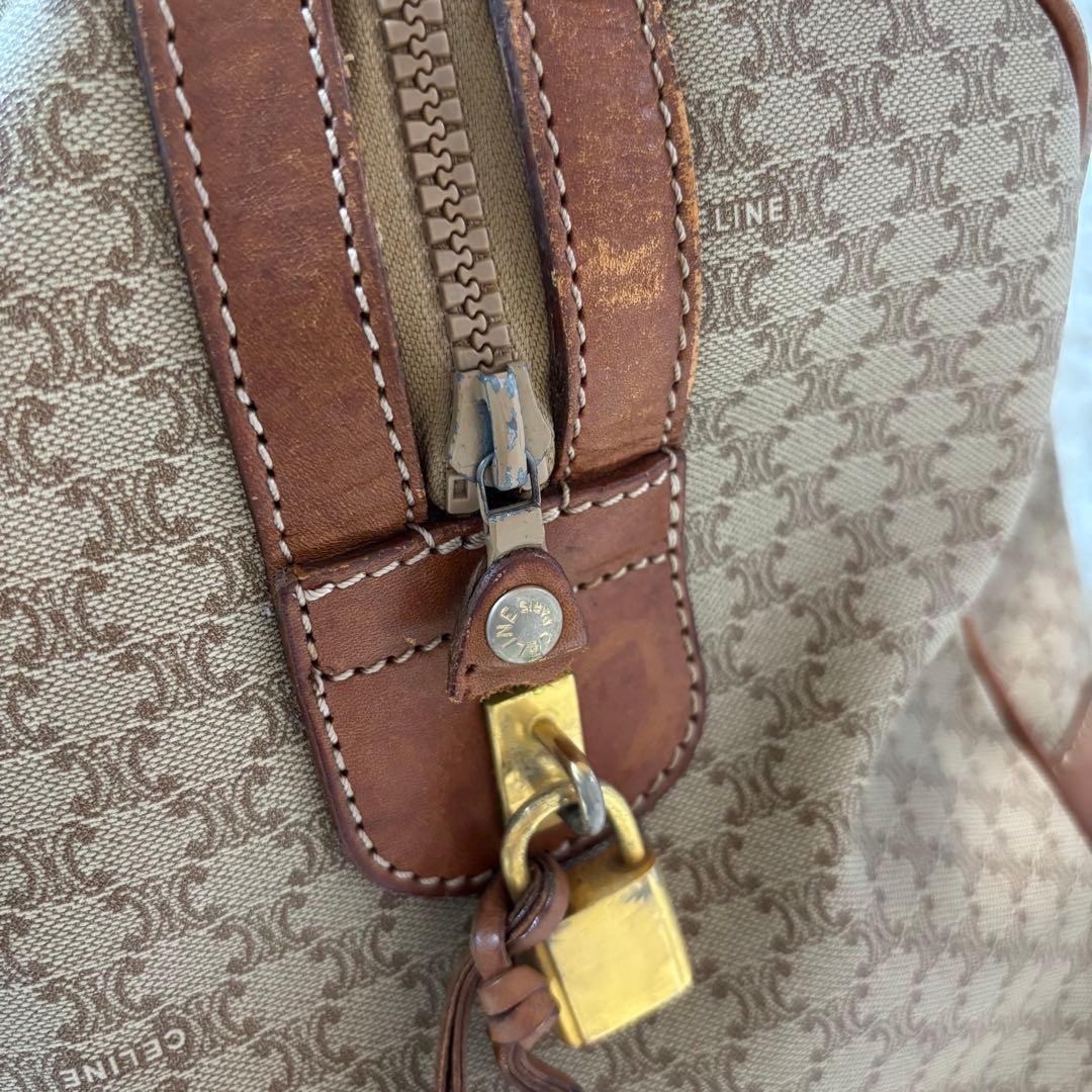 【CELINE】セリーヌ マカダムボストンバッグ ヴィンテージホワイトトリオンフ