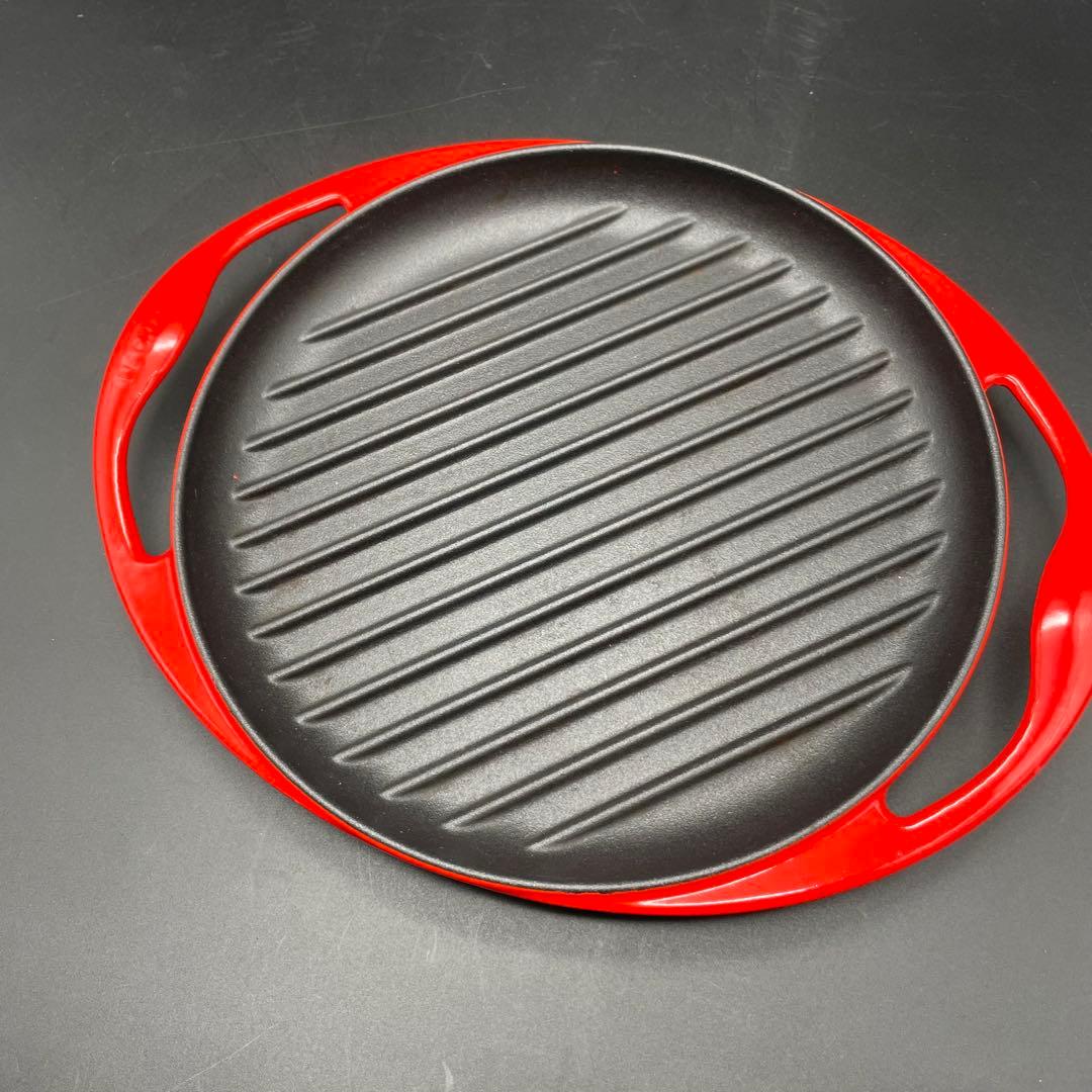 ◯LE CREUSET 鉄グリルパン 青 赤 26cm 2枚セット