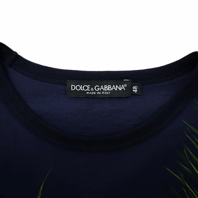 ドルチェ&ガッバーナ クルーネック ボタニカル柄 半袖 Tシャツ 48(M)