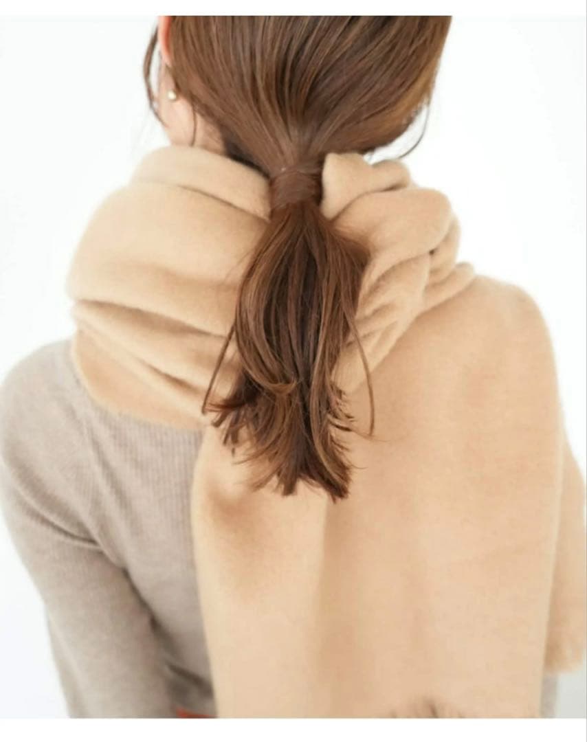 SLOBE IENA MYLAB WOOL STOLE キャメル　スローブイエナ
