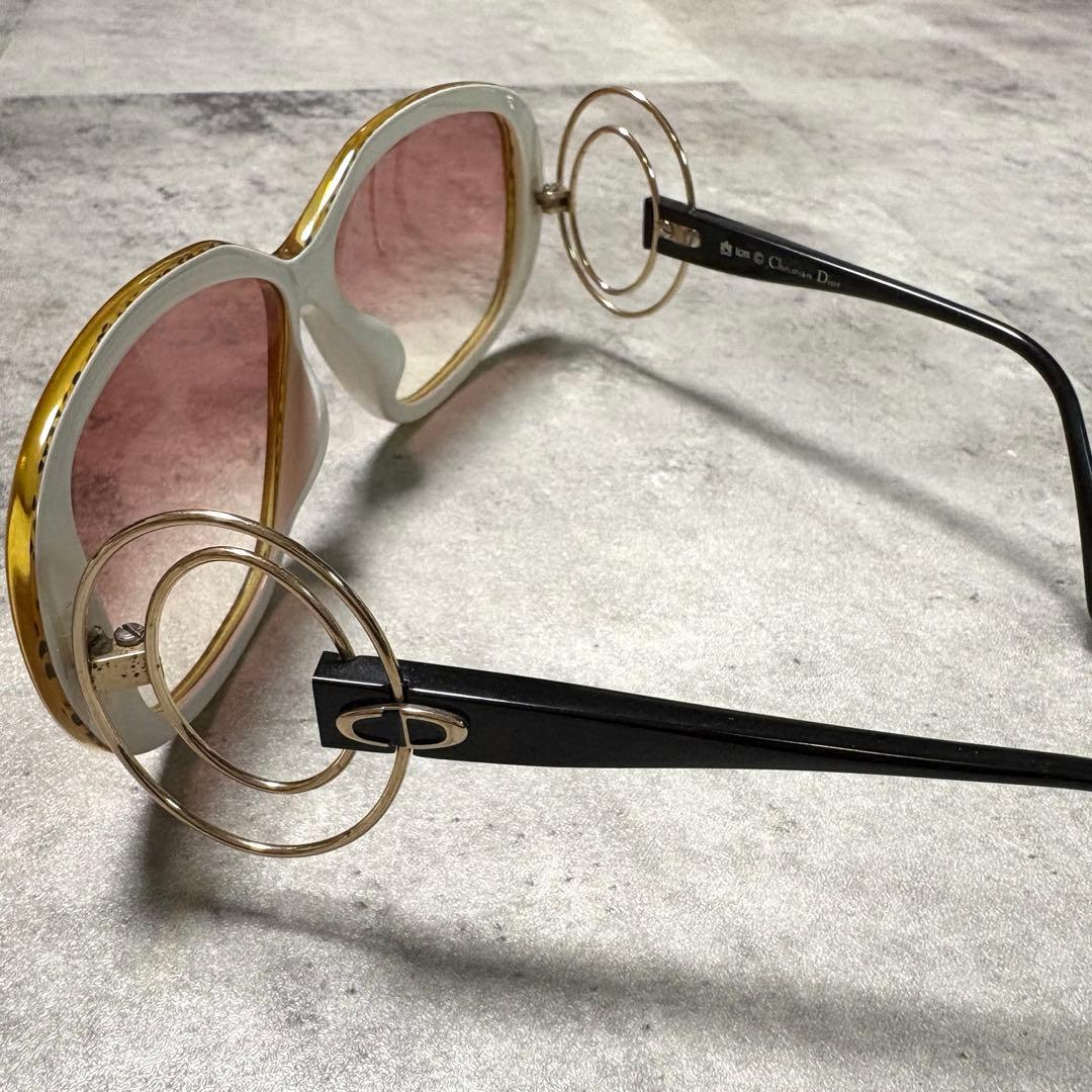 【希少デザイン】Dior ヴィンテージ サングラス／レオパード／ダブルリング