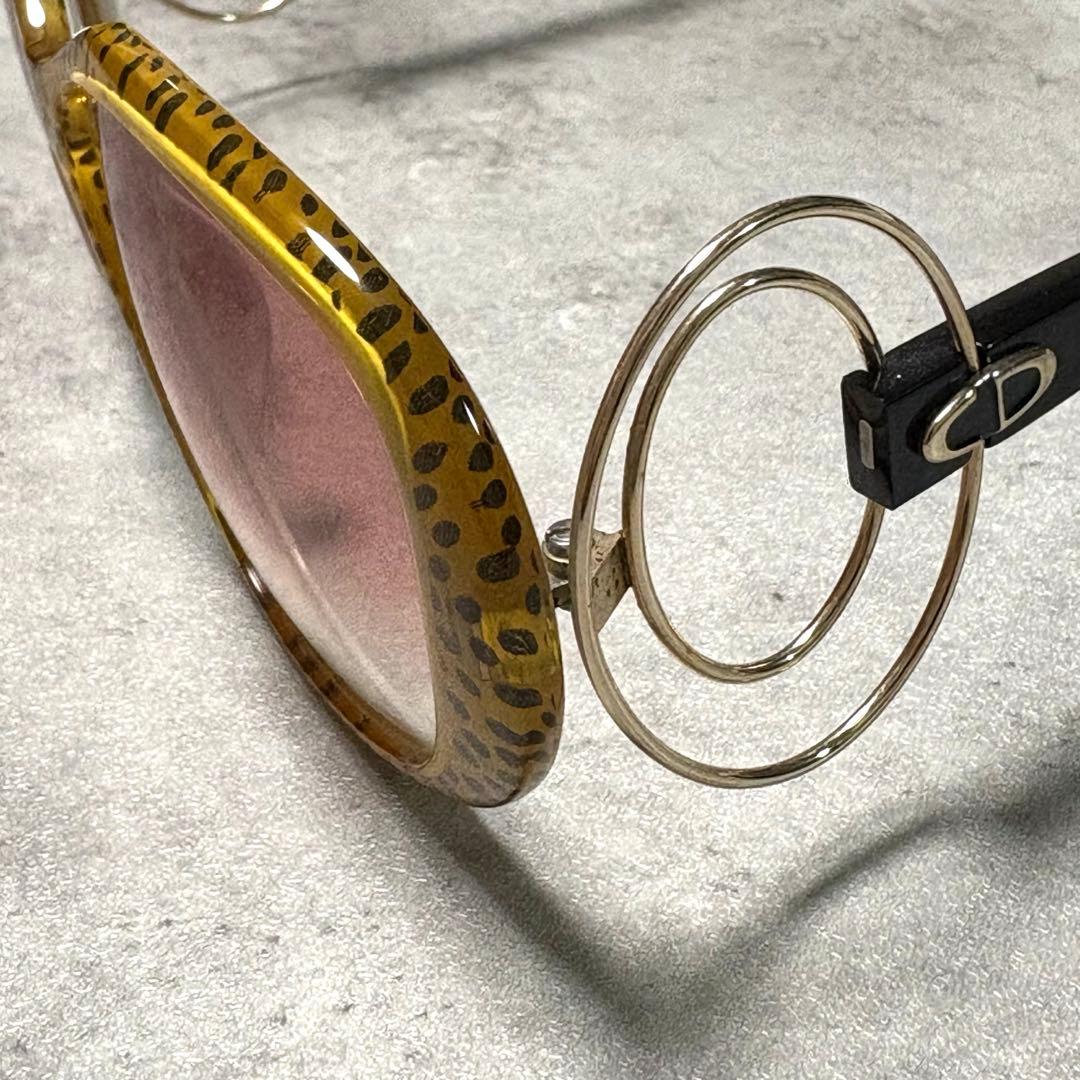 【希少デザイン】Dior ヴィンテージ サングラス／レオパード／ダブルリング