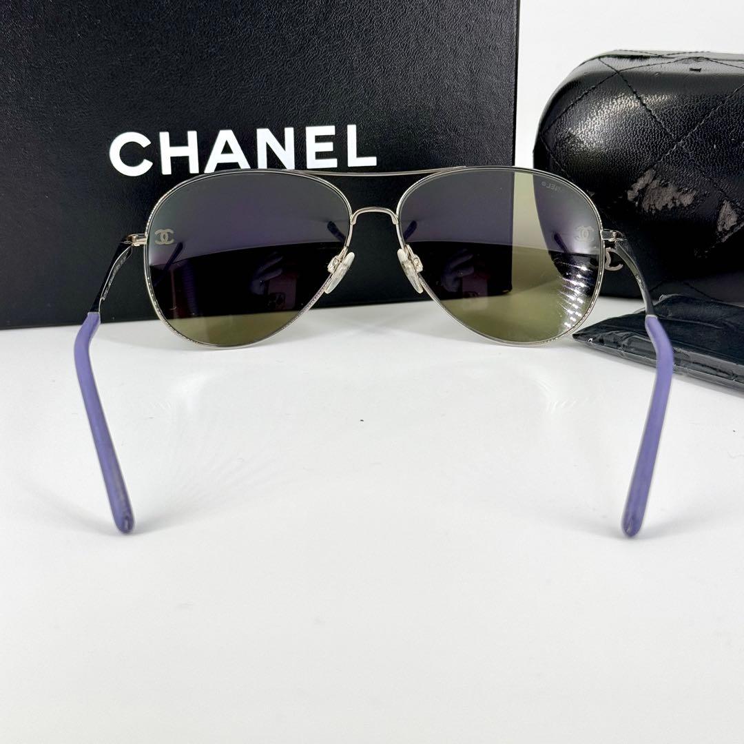 CHANEL サングラス 4189-T-Q パイロット フレーム パープル