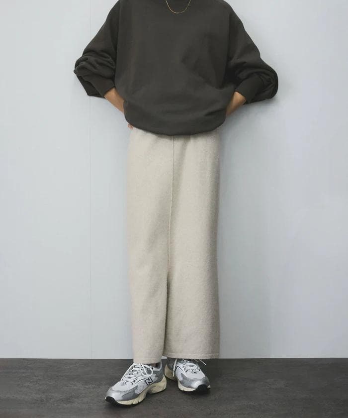 SALON adam et ropé　フォックスウールラメニットタイトスカート