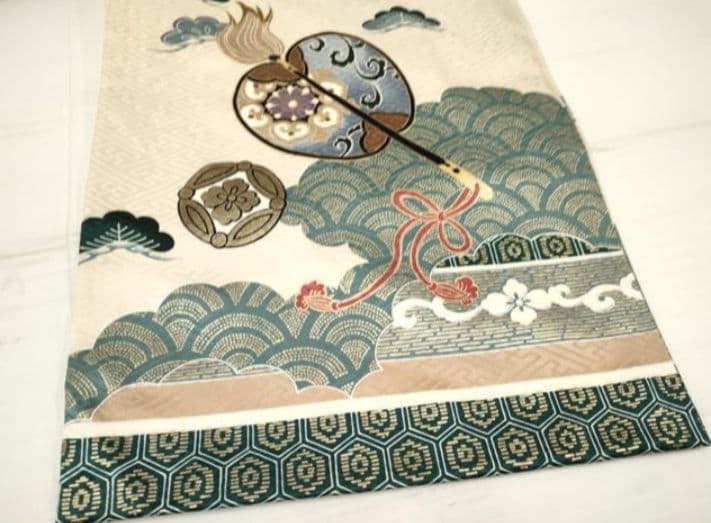 お宮参り 熨斗目 産着 初着 祝い着 掛け着 絹 男の子 七五三