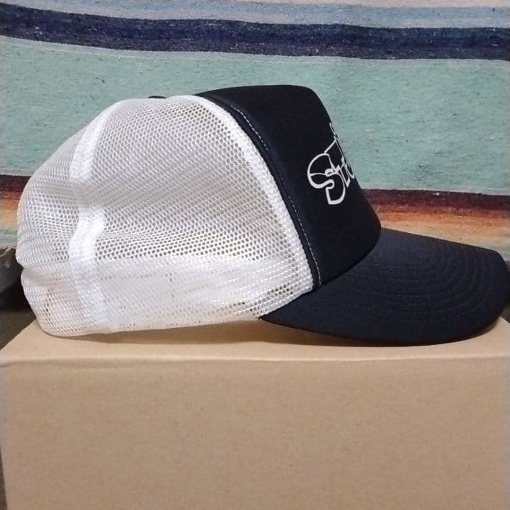 あ*あ様 90s　oldstussy　メッシュキャップ　台湾製　紺タグ　ブラック