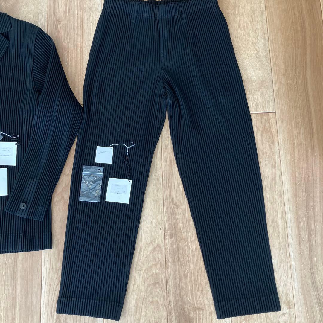 美品　HOMME PLISSÉ ISSEY MIYAKE セットアップ　ブラック