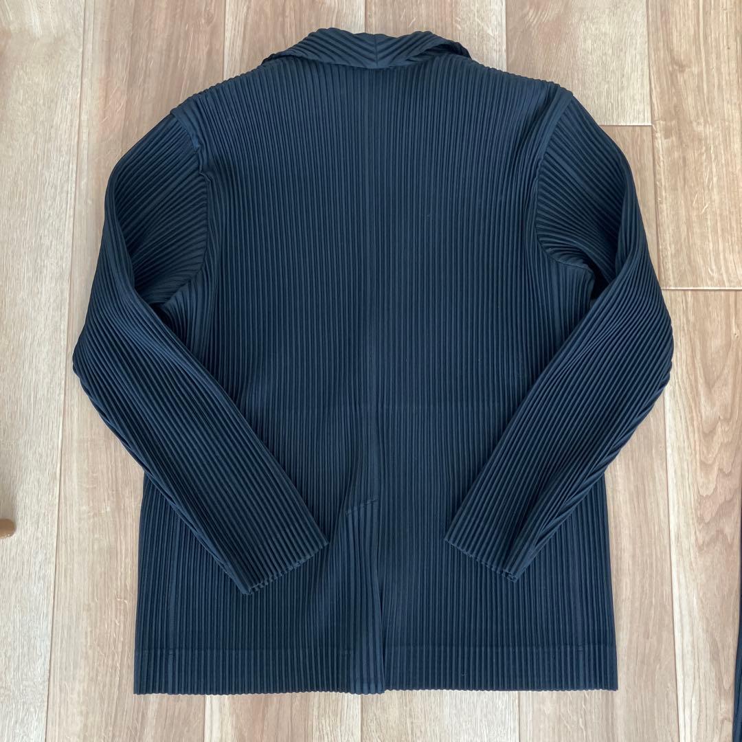 美品　HOMME PLISSÉ ISSEY MIYAKE セットアップ　ブラック
