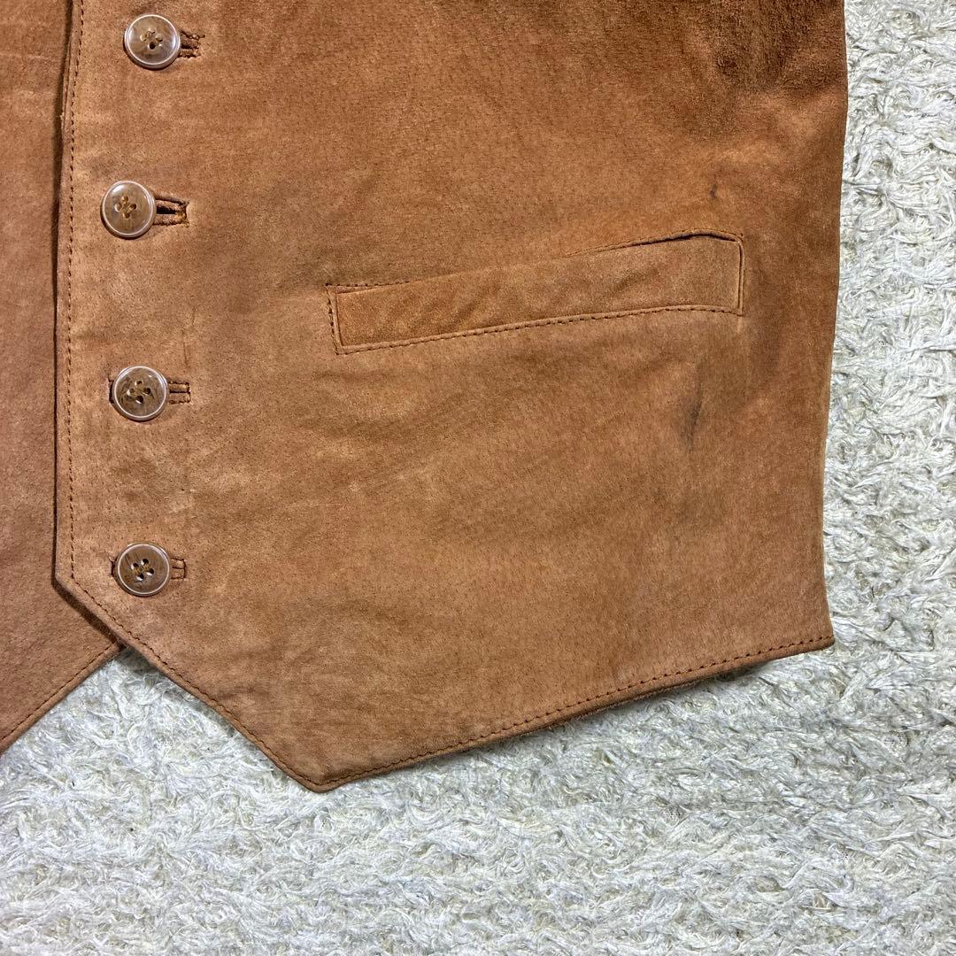 Y2K 00s オールドユニクロ レザー ベスト ジレ 本革 UNIQLO