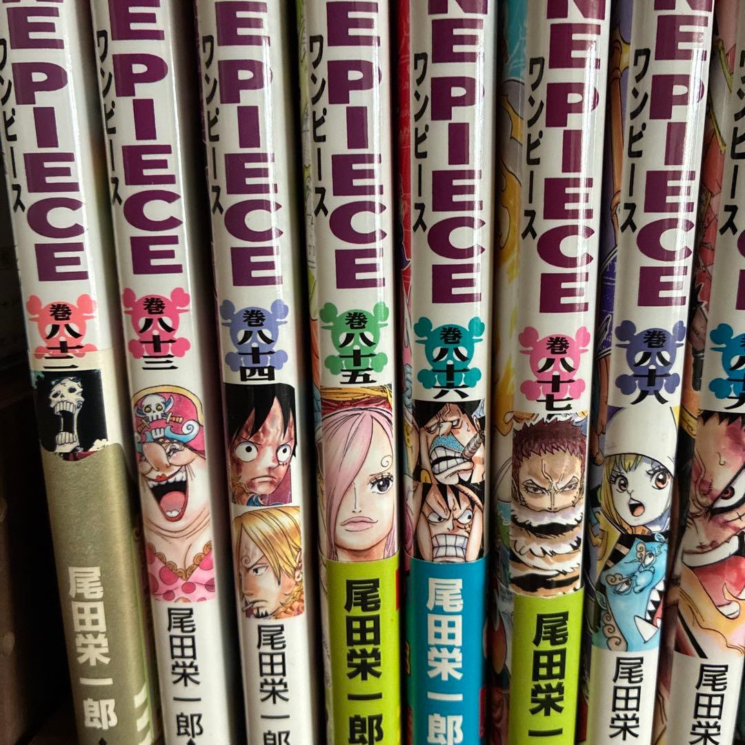 [ほぼ全巻初版]ワンピース49〜109巻 帯、チラシ付き(※説明欄 要参照)