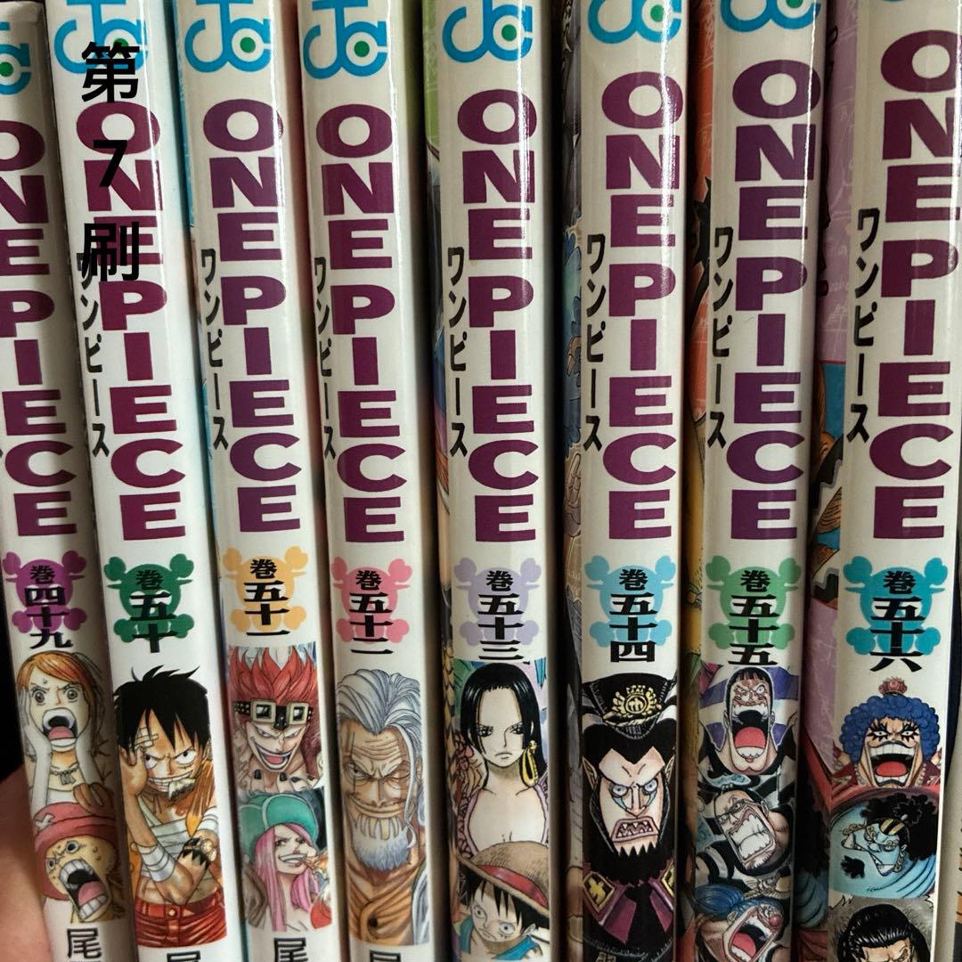 [ほぼ全巻初版]ワンピース49〜109巻 帯、チラシ付き(※説明欄 要参照)