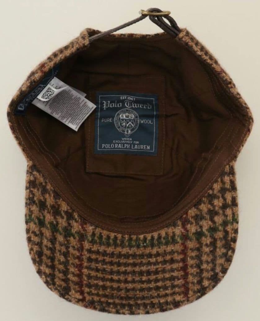 完売品 ポロ ラルフ ローレン TWEED CAP チェック柄　ウール