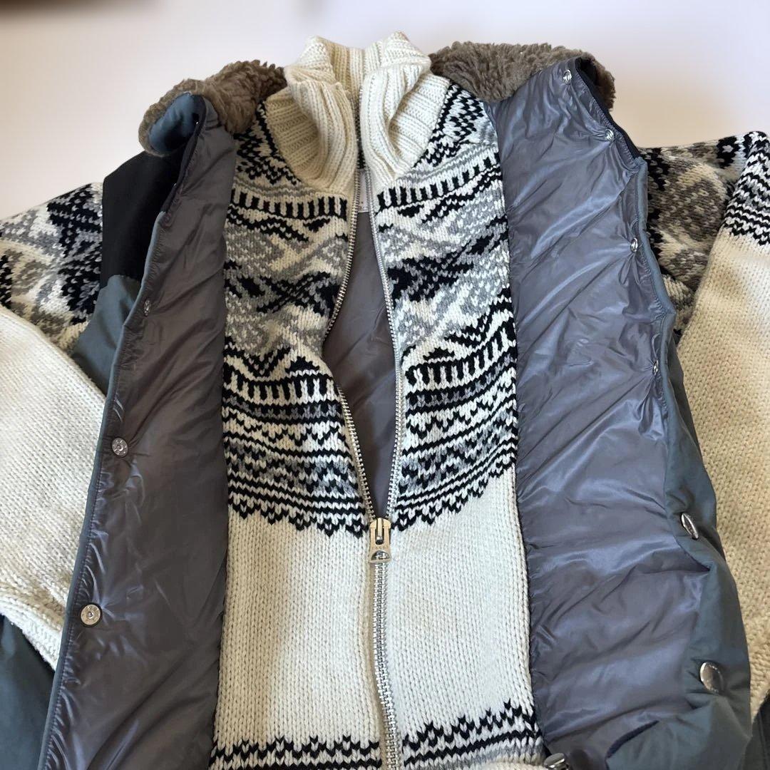 【超美品】sacai 22AW レイヤードニット