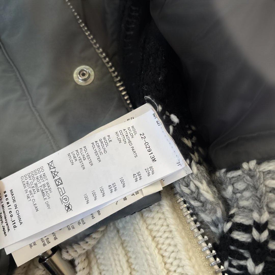 【超美品】sacai 22AW レイヤードニット