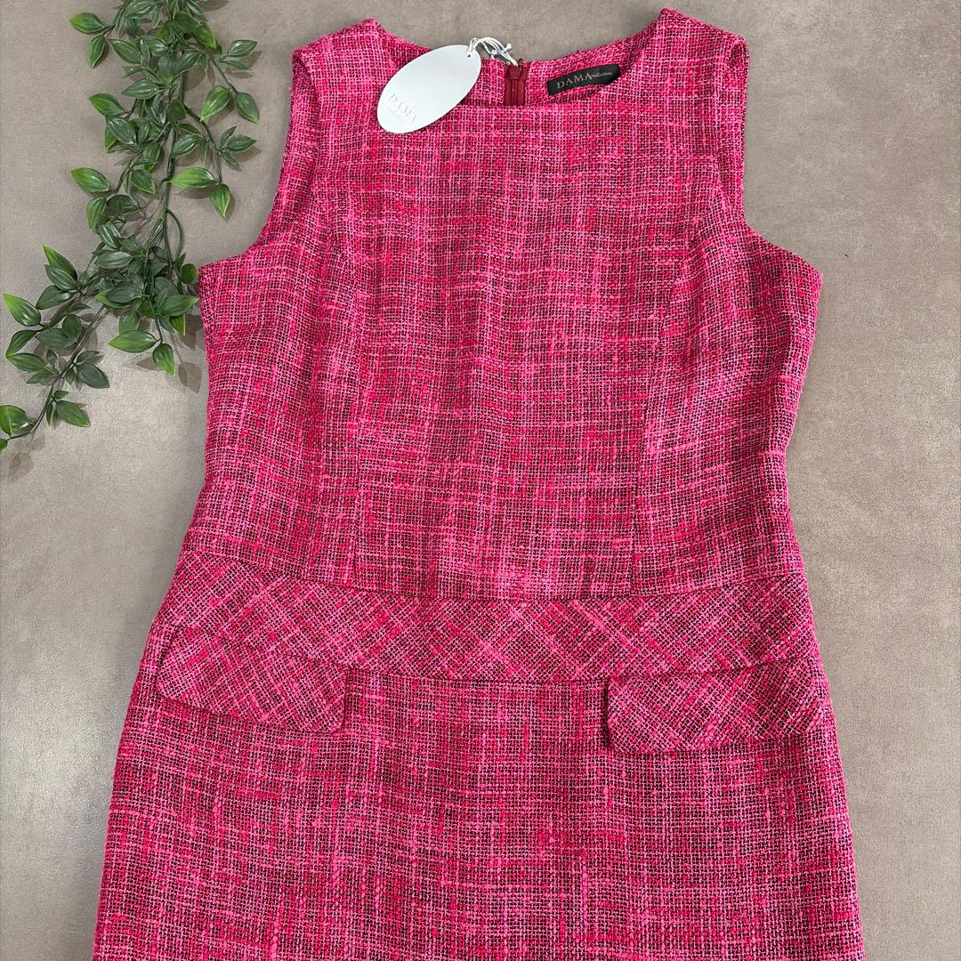 【タグ付き】DAMA collection ツイード　ワンピース　ノースリーブ