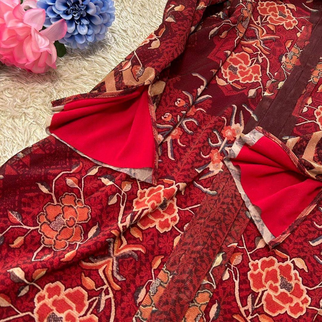 【大きいサイズ✨美品】ヴィヴィアンタム　膝丈ワンピース　花柄　パワーネット　XL