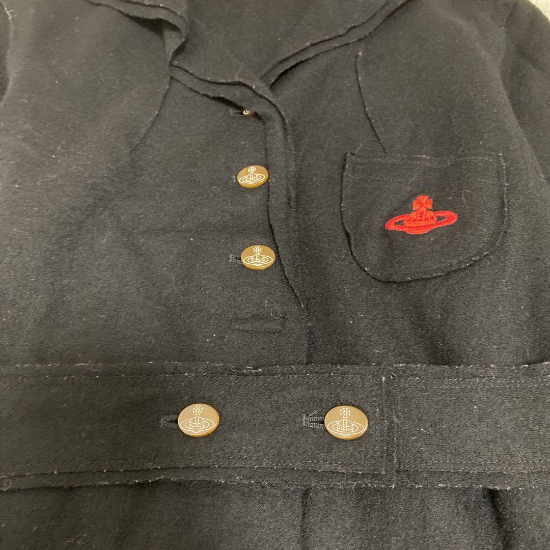希少 ヴィヴィアンウエストウッド オリゾンティ期 オーブ刺繍 ワンピース 黒