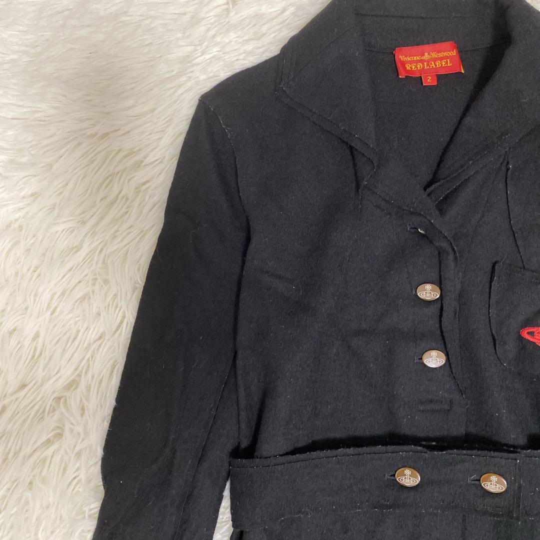 希少 ヴィヴィアンウエストウッド オリゾンティ期 オーブ刺繍 ワンピース 黒