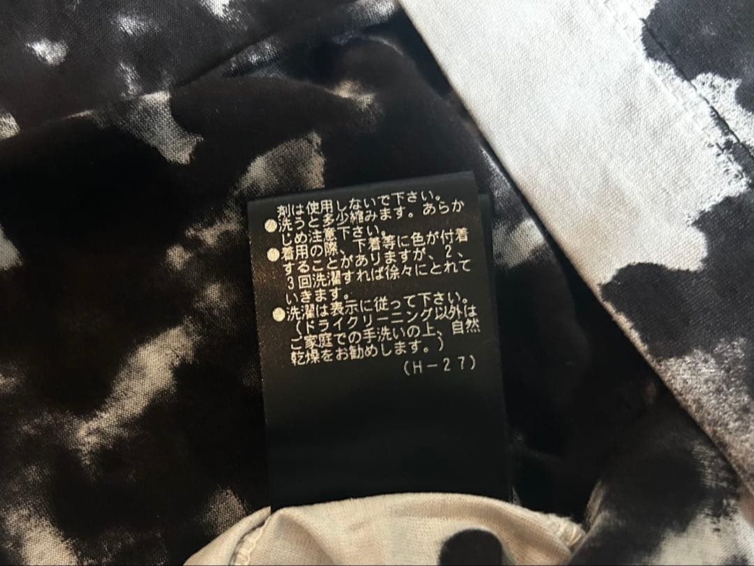 MARKAWARE Tシャツ サイズ3 黒ペイントデザイン