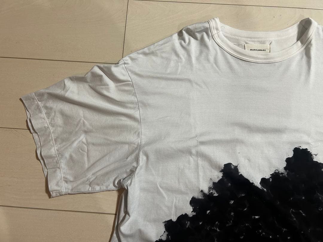 MARKAWARE Tシャツ サイズ3 黒ペイントデザイン