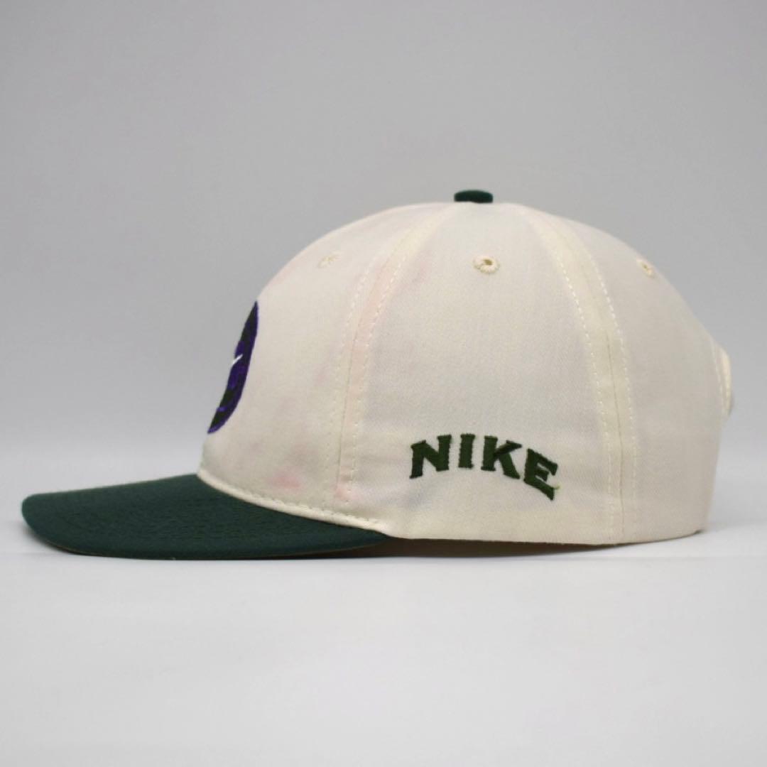 90s USA製 ビンテージ NIKE ナイキ 刺繍 キャップ バスケットボール