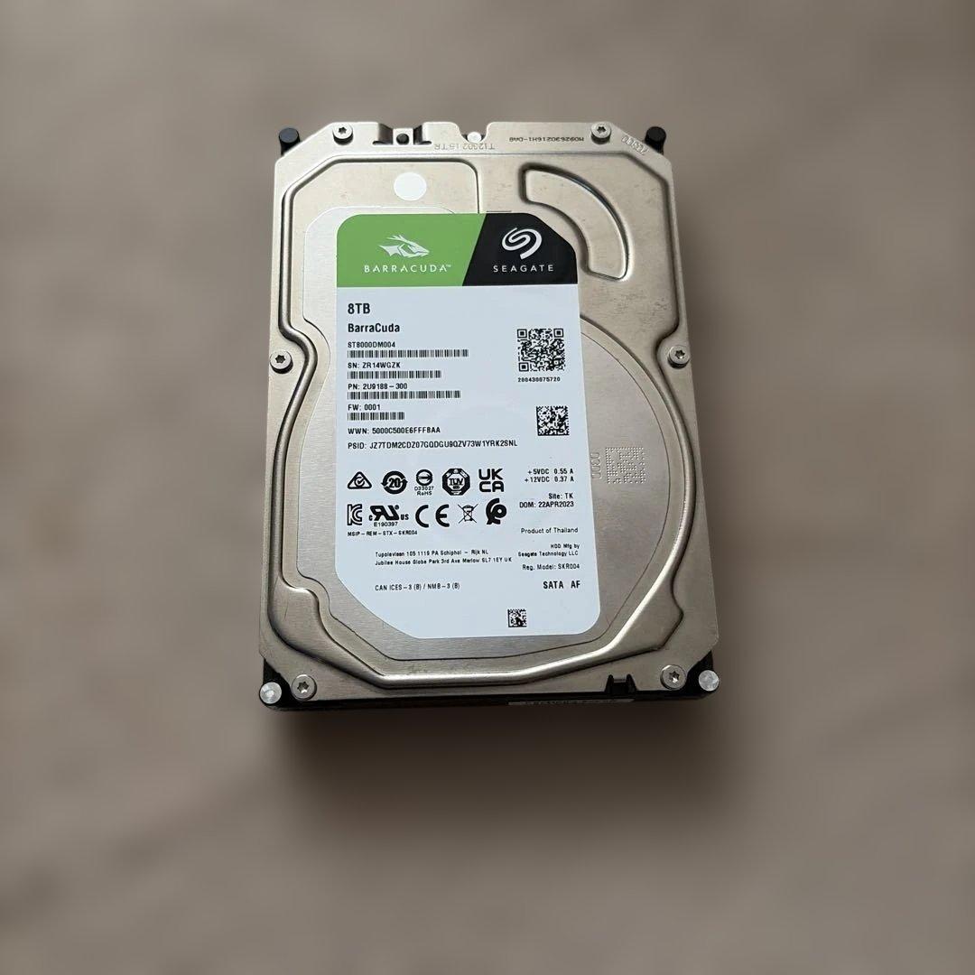 内蔵型ハードディスクドライブ Seagate Barracuda 8TB
