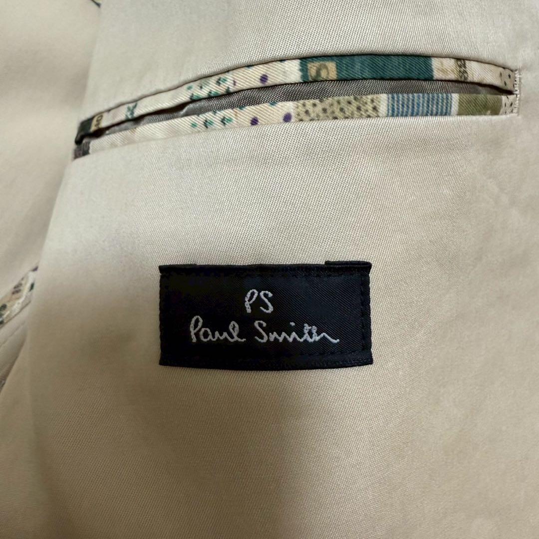 Paul Smith テーラードジャケット　パイピング総柄　高ストレッチ