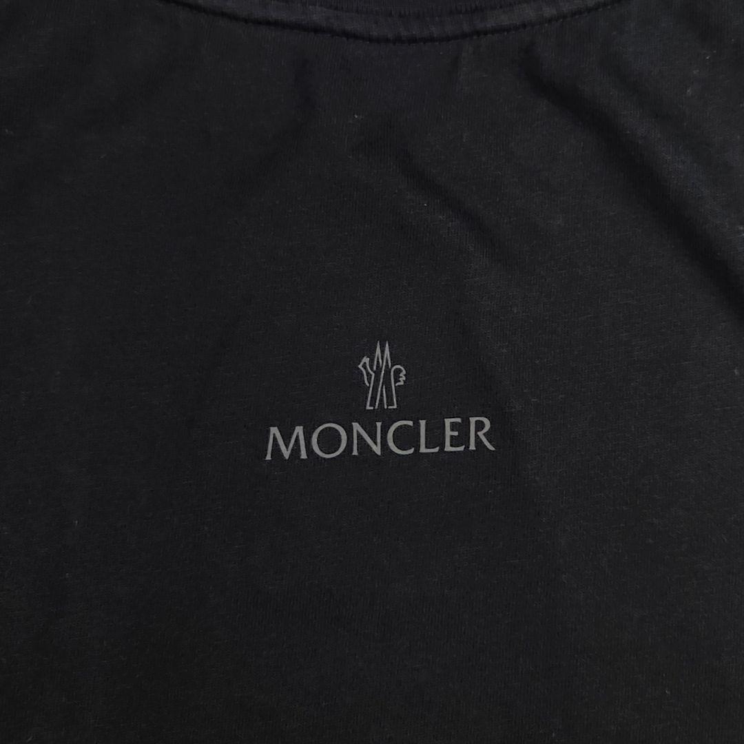 極美品 MONCLER タンクトップ ロング ロゴワッペン プリント Lサイズ