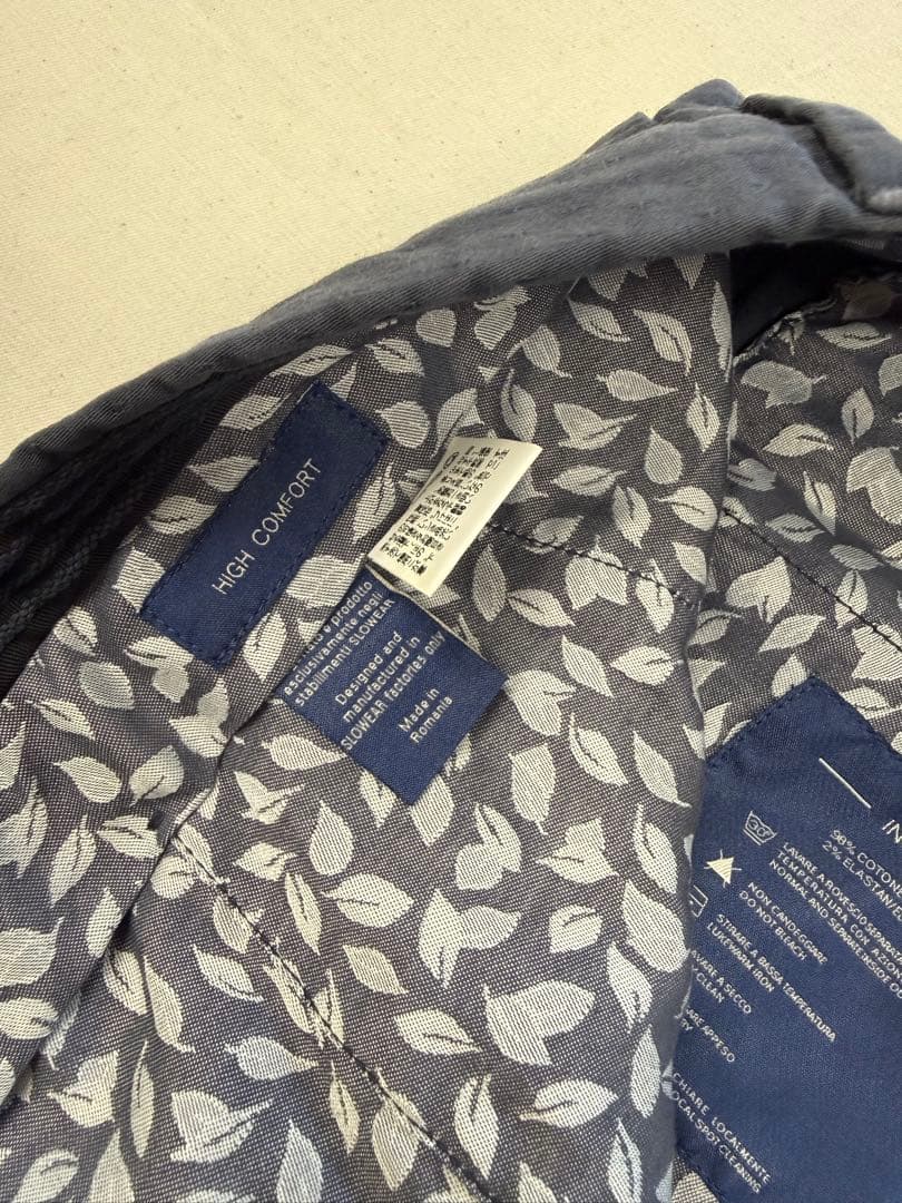 ネイビー　コットンパンツ　W54 XL