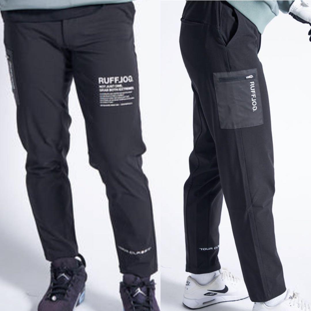 RUFFLOG ラフロッグ サイドポケット ストレッチパンツ 黒 XL