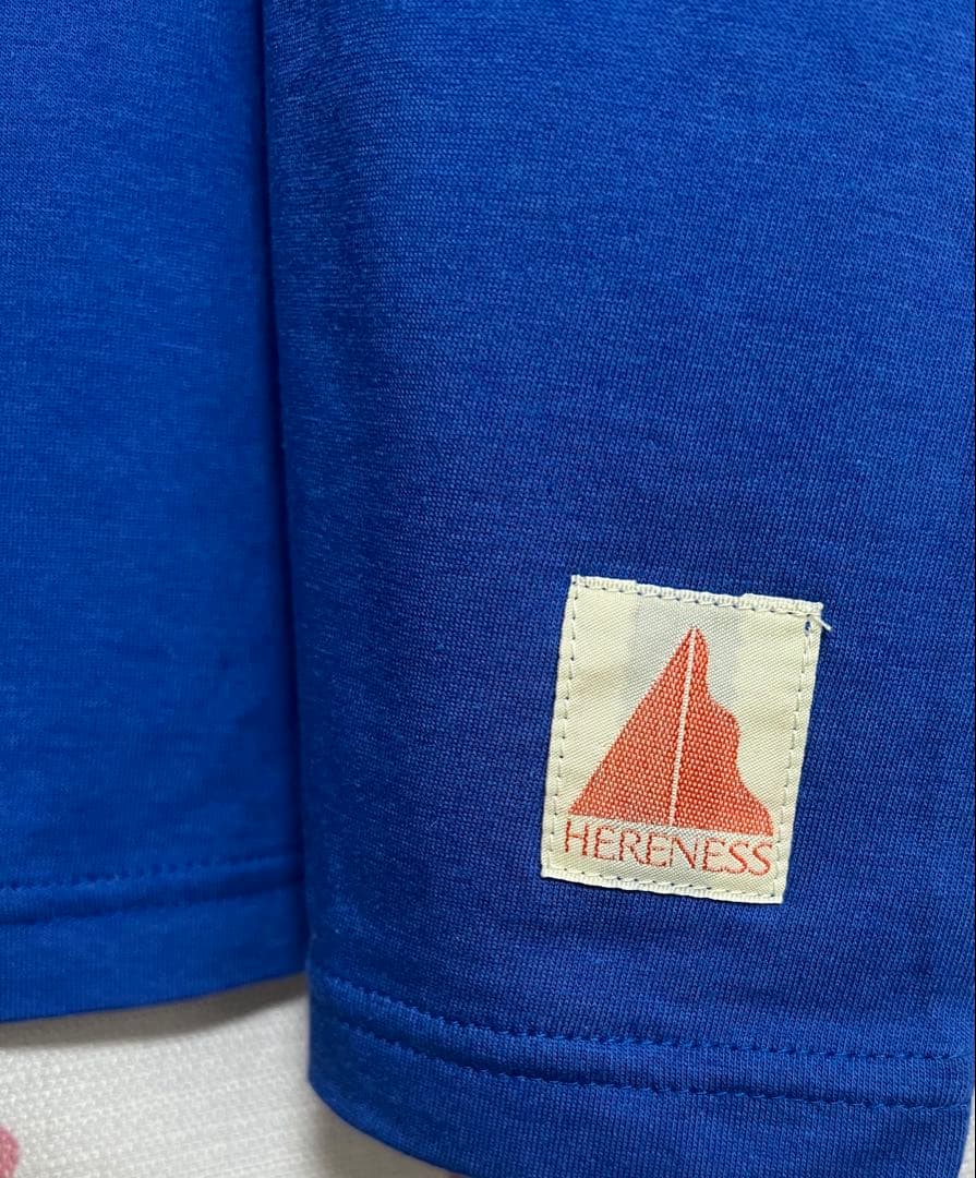 HERENESSヒアネス COTTON×SILKブルーTシャツサイズL未使用品