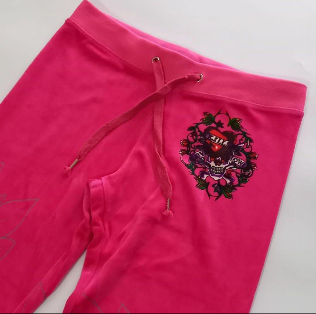 ed hardy　エドハーディ　ベロアパーカー　上下セット　セットアップ