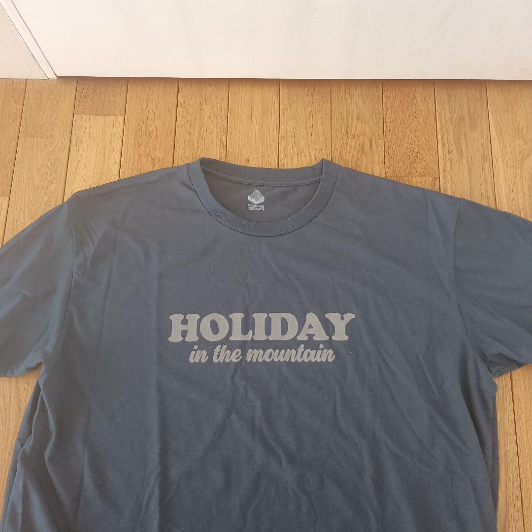 【L】マウンテンリサーチ　アナルコ　HOLIDAY　ネイビー　Tシャツ