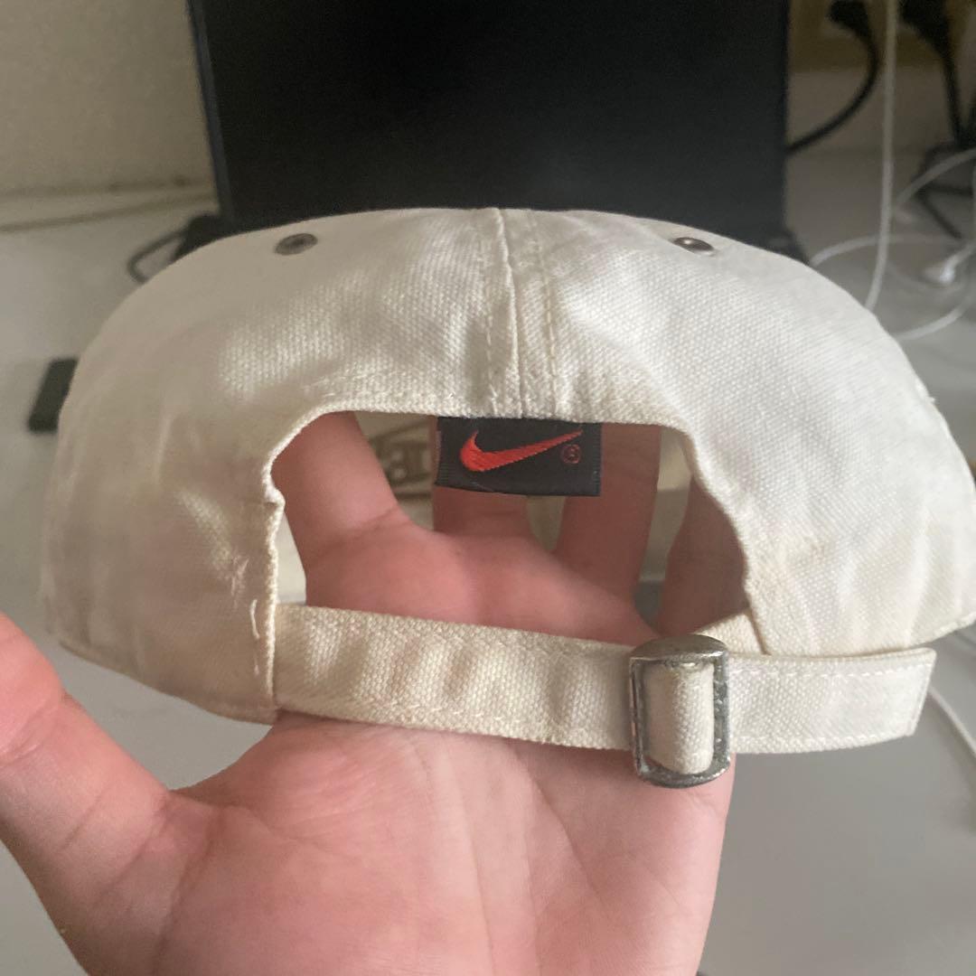 90〜00sツートンカラーのNike キャップ ホワイト/グレー